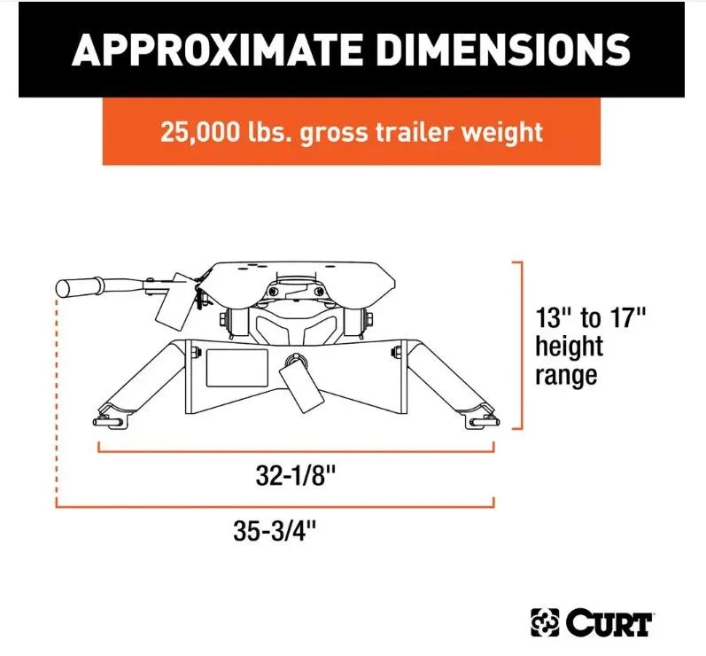 A25 5TH WHEEL HITCH 25K WITH L